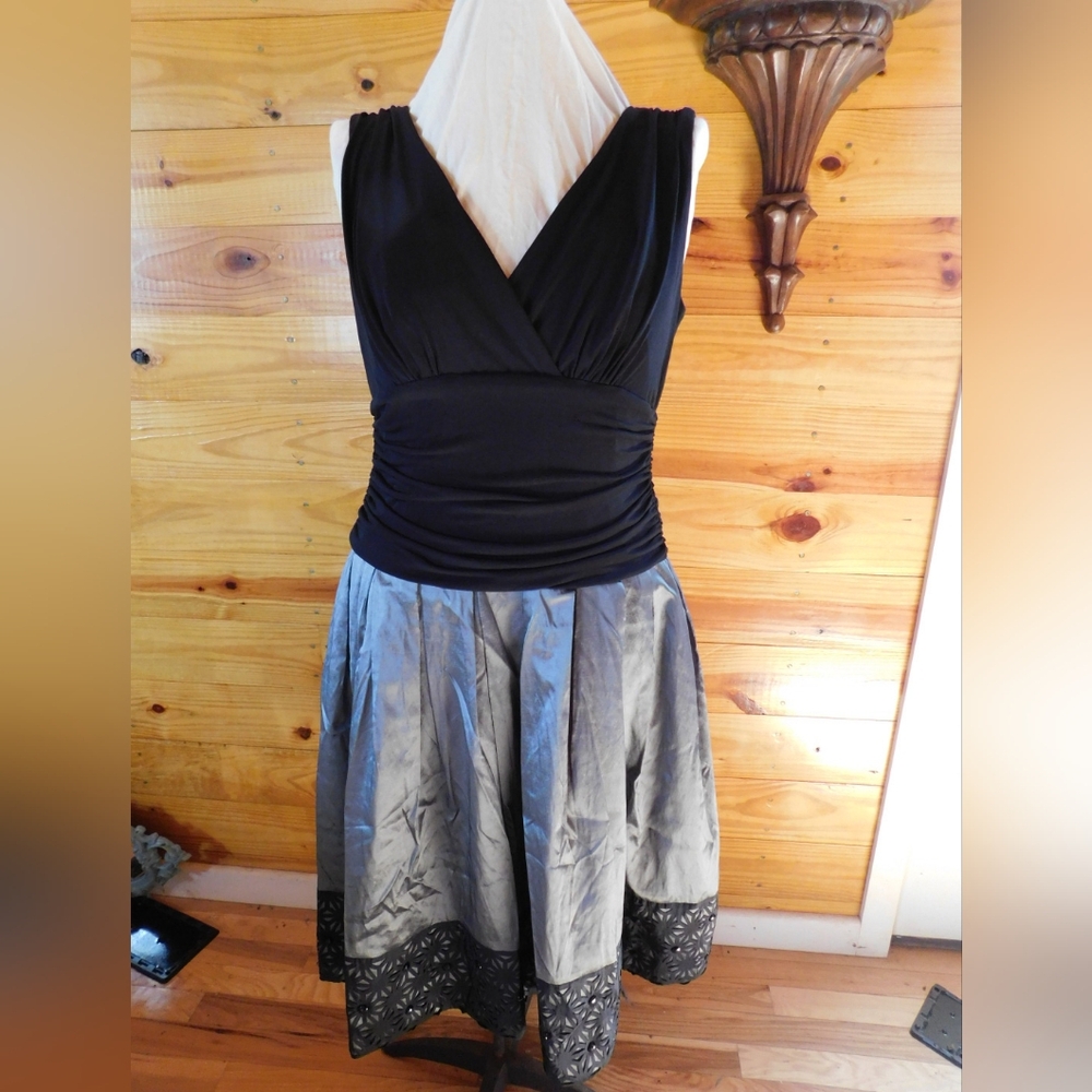 Elegant Black and Gray Women's Dress